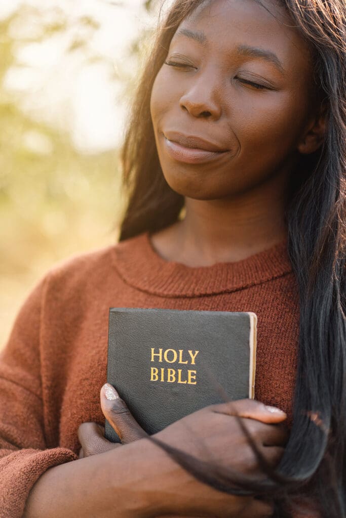 Holding Bible and finding your voice