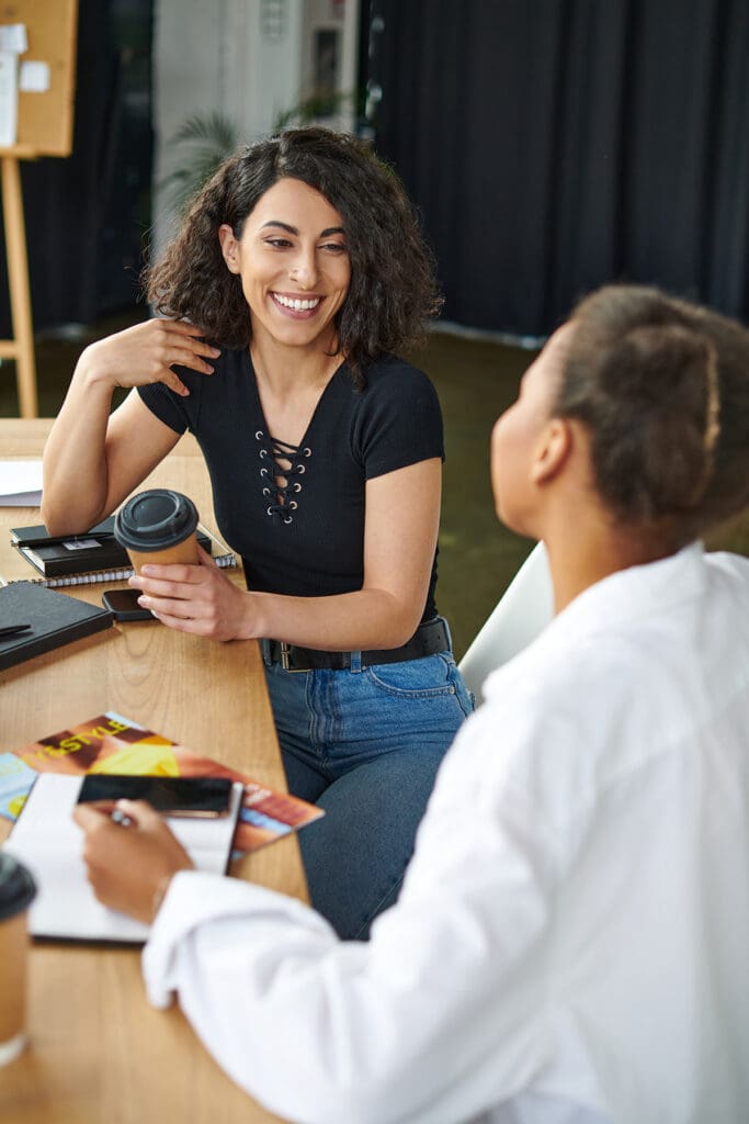 woman-talking-to-african-american finding their voice